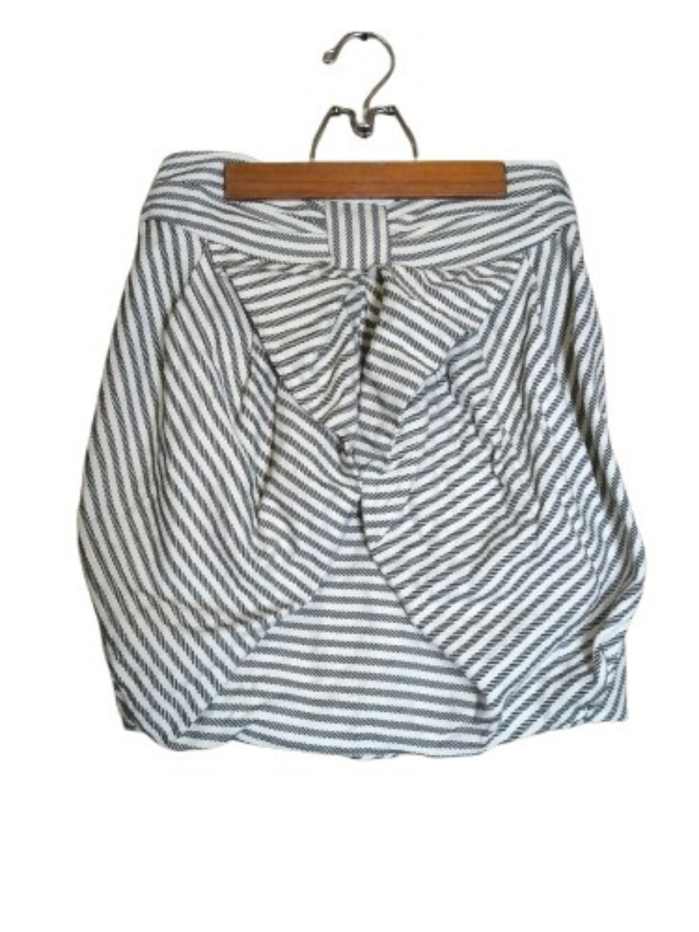 Eva Franco Striped Tulip Bubble Skirt Polka Dot Lining Size 6 Whimsigoth - Picture 8 of 9